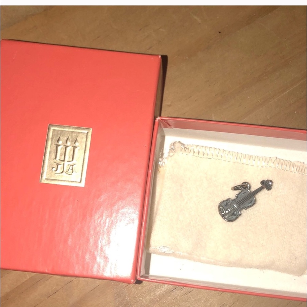 RETIRED.  James Avery Violin charm with the box